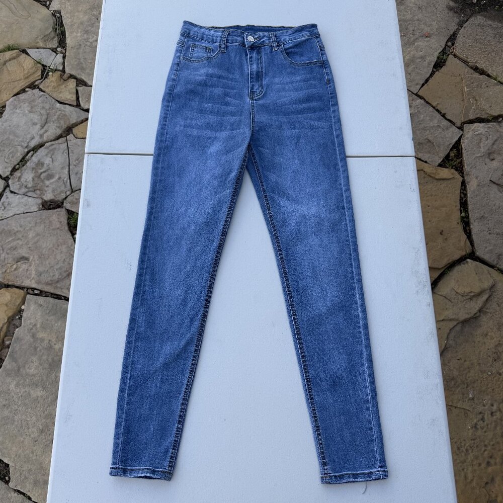 High-Waisted Skinny Jeans - Size Large
